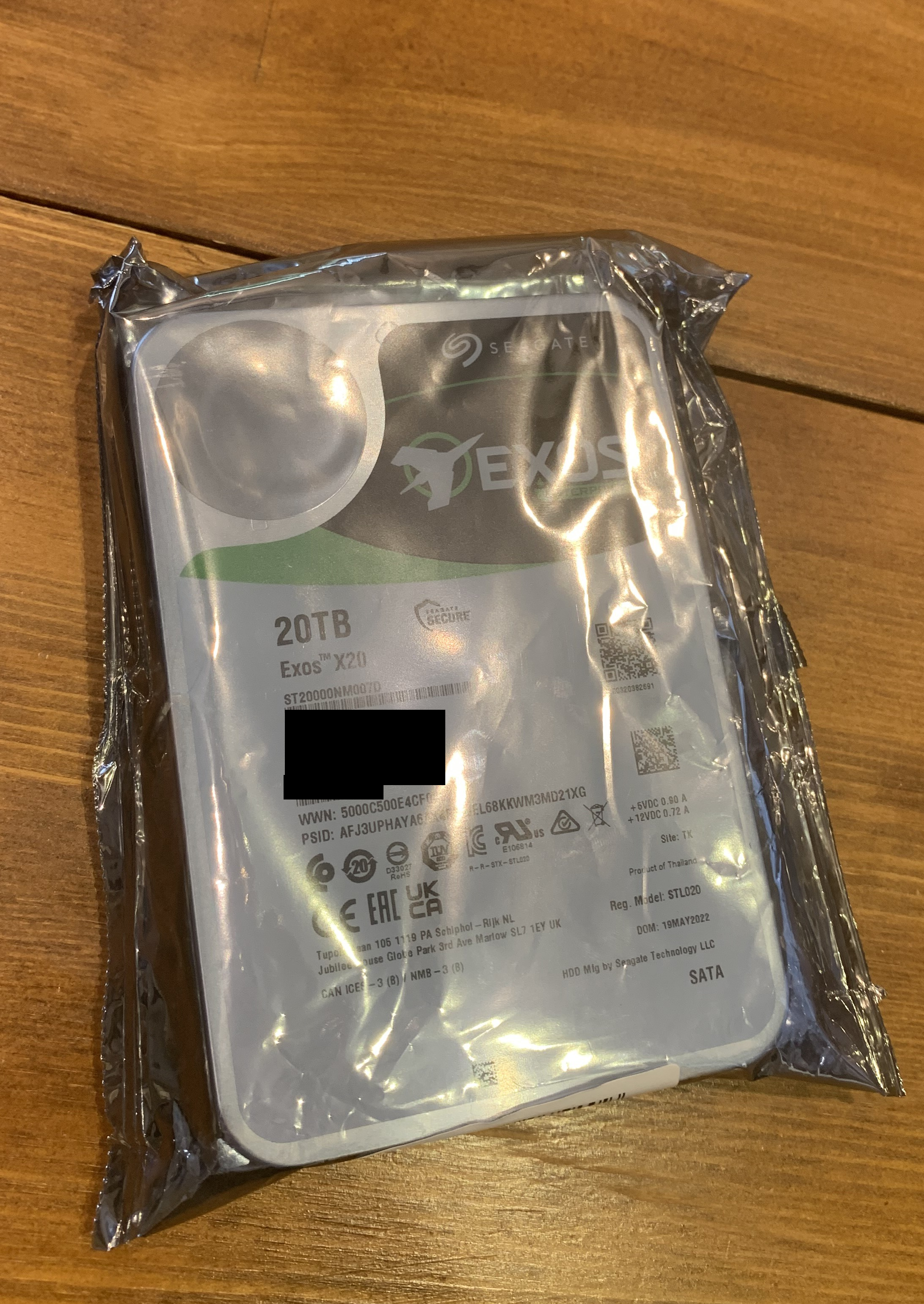 【並行輸入 新品 1年保証】Seagate EXOS ST20000NM007D 20TB NL-SATA